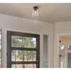 Westinghouse Fixture Ceiling SemiFlush-Mount 60W Judd 8In ORB High-Light Seed Glass 6119300